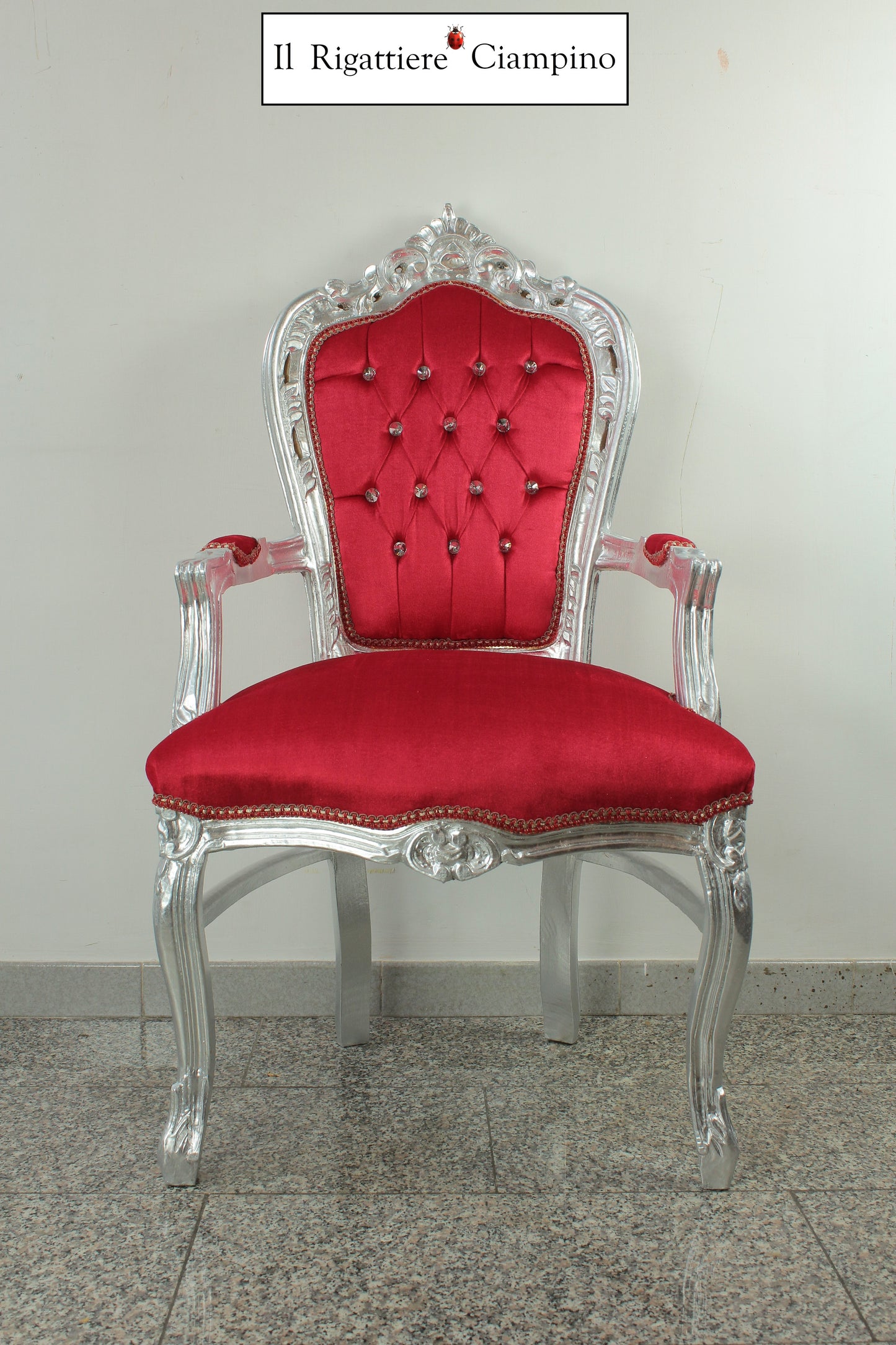 Capotavola barocco - Sedia con braccioli