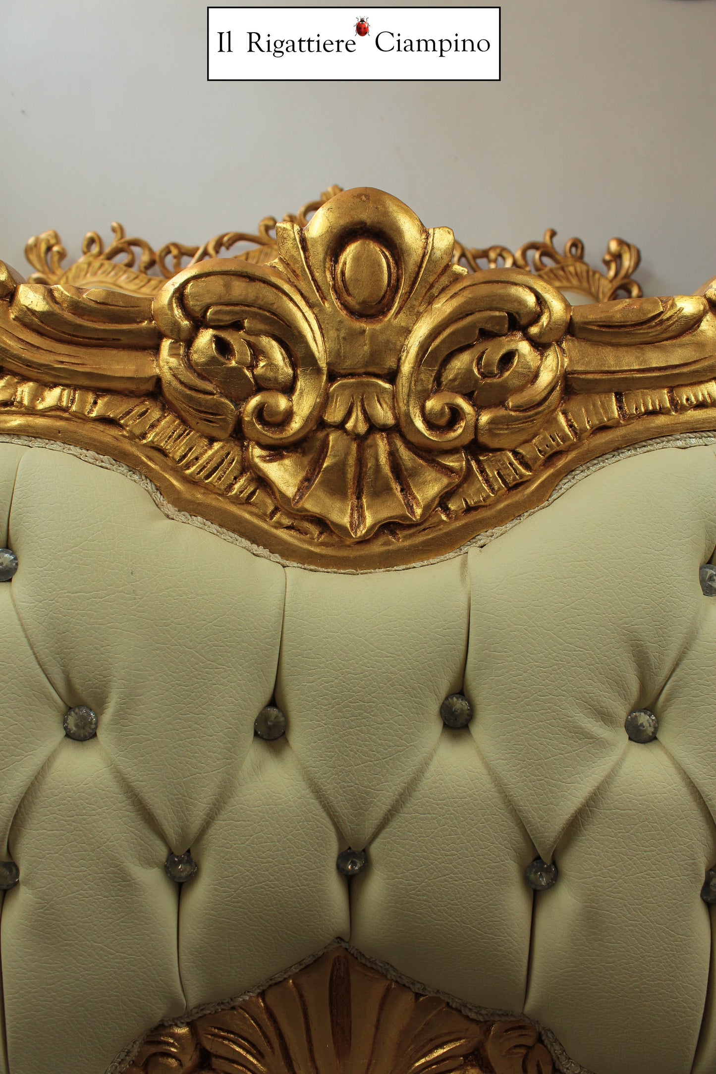 Letto matrimoniale in stile barocco modello Jessica