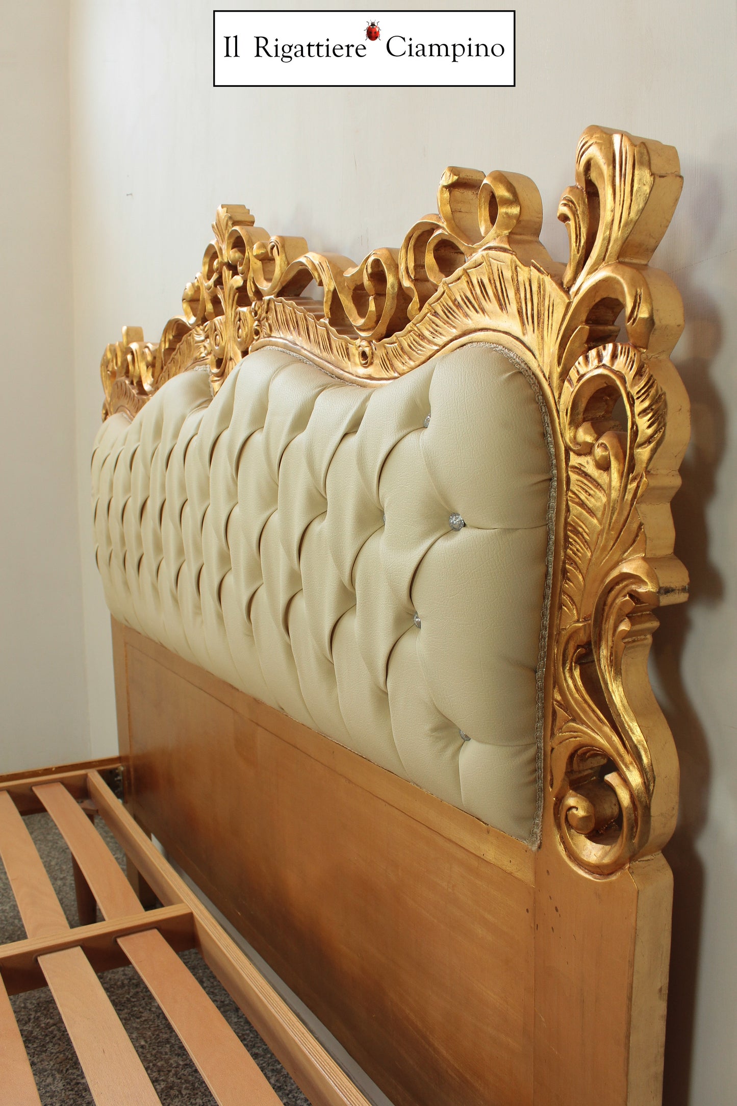 Letto matrimoniale in stile barocco modello Jessica