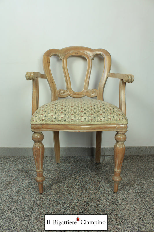 Sedia Trifoglio regale in legno di rovere