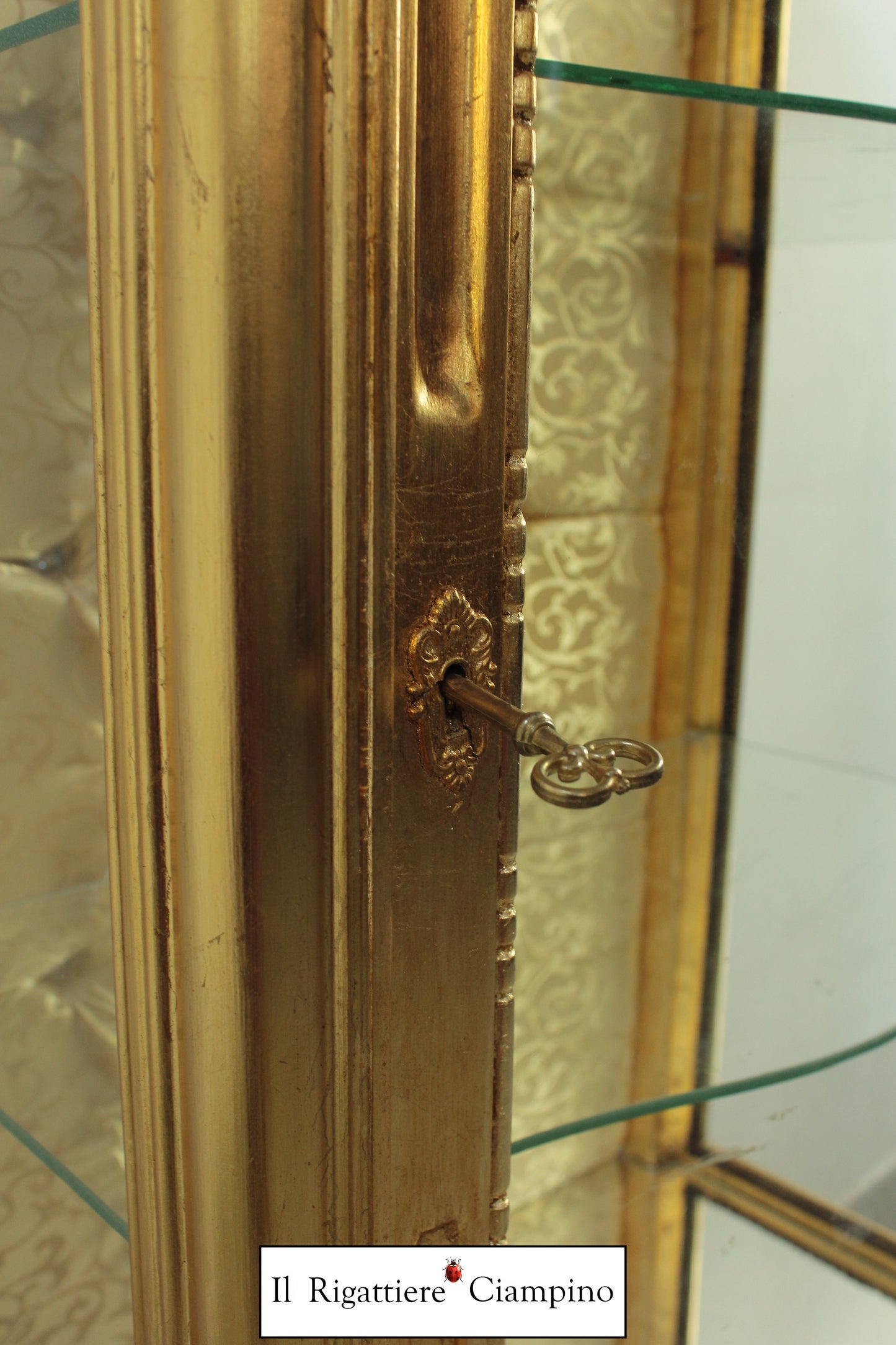Vetrina da esposizione in stile barocco piano in marmo