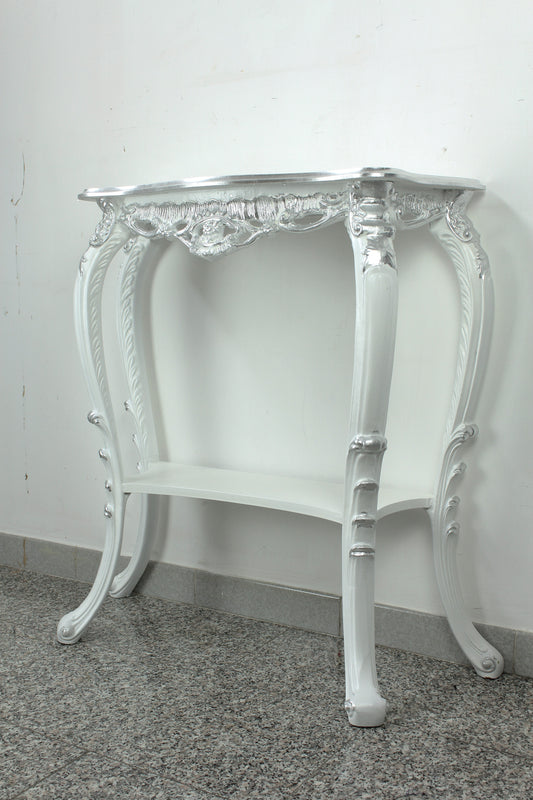 Consolle piccola bianca argento