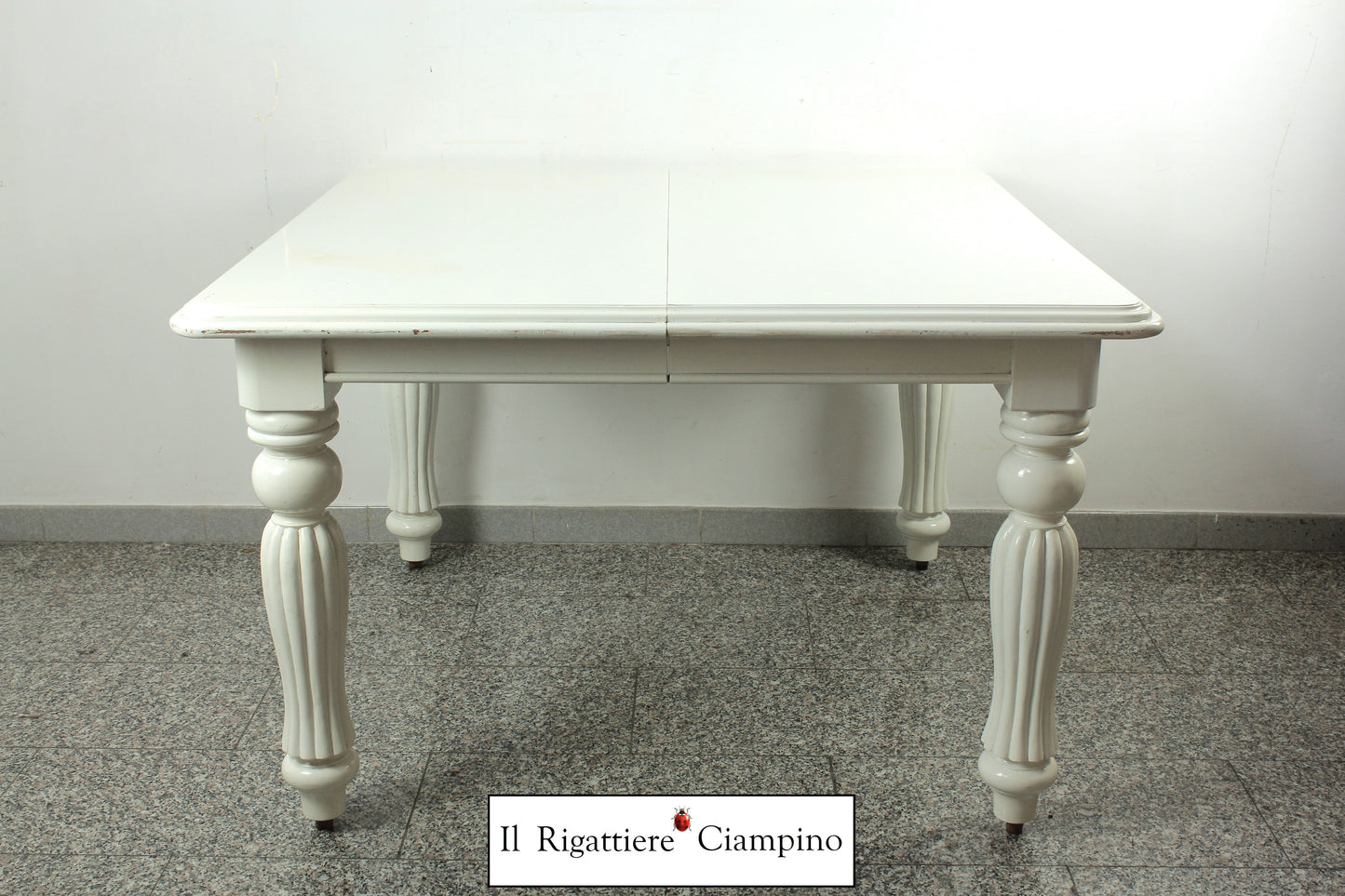 Tavolo allungabile in mogano bianco