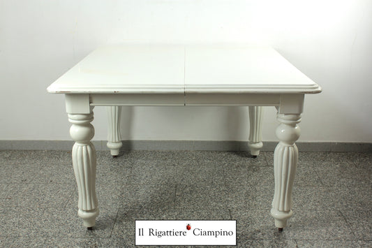 Tavolo allungabile in mogano bianco
