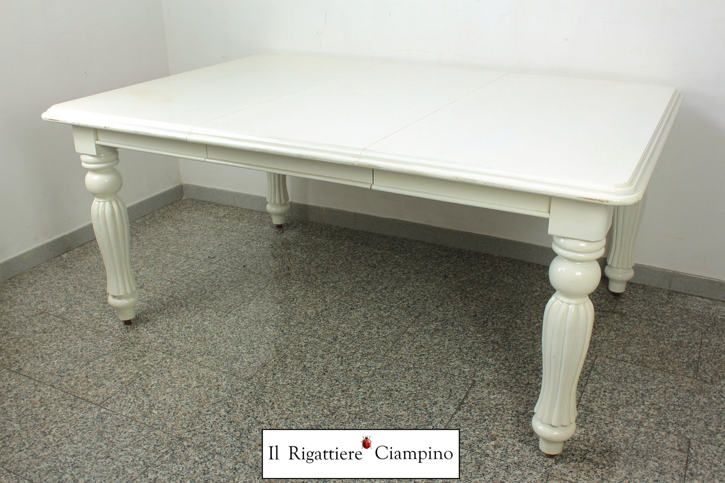Tavolo allungabile in mogano bianco