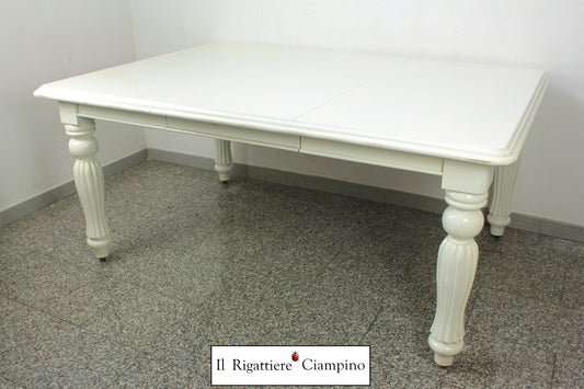 Tavolo allungabile in mogano bianco