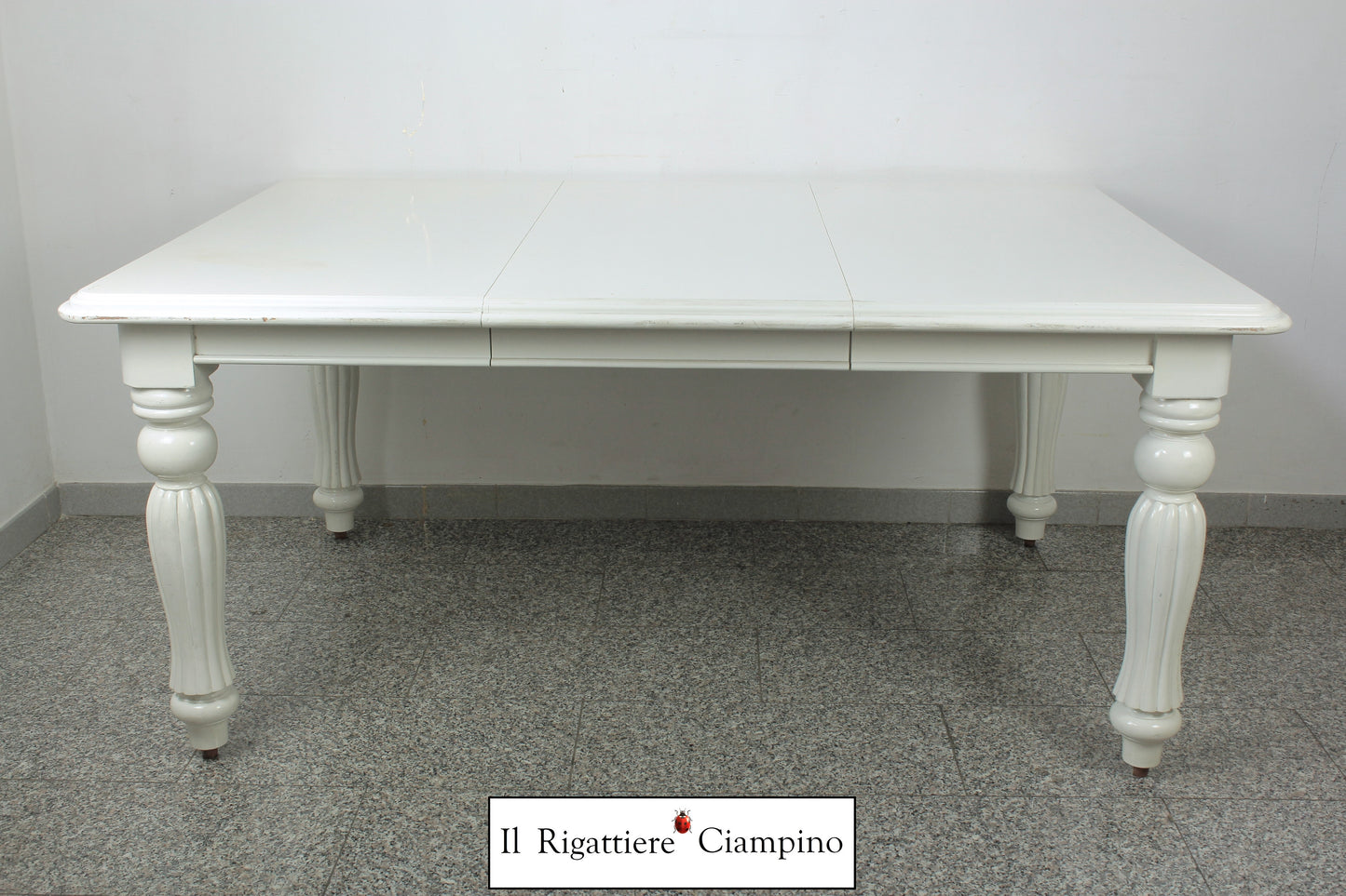 Tavolo allungabile in mogano bianco
